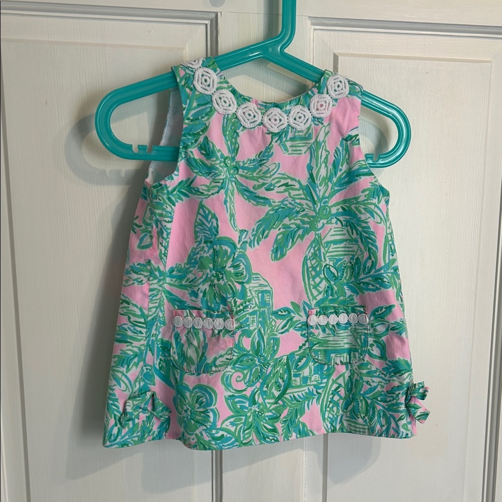 Lilly Pulitzer Vibrant Pink Lace Kids Dress 18-24 months